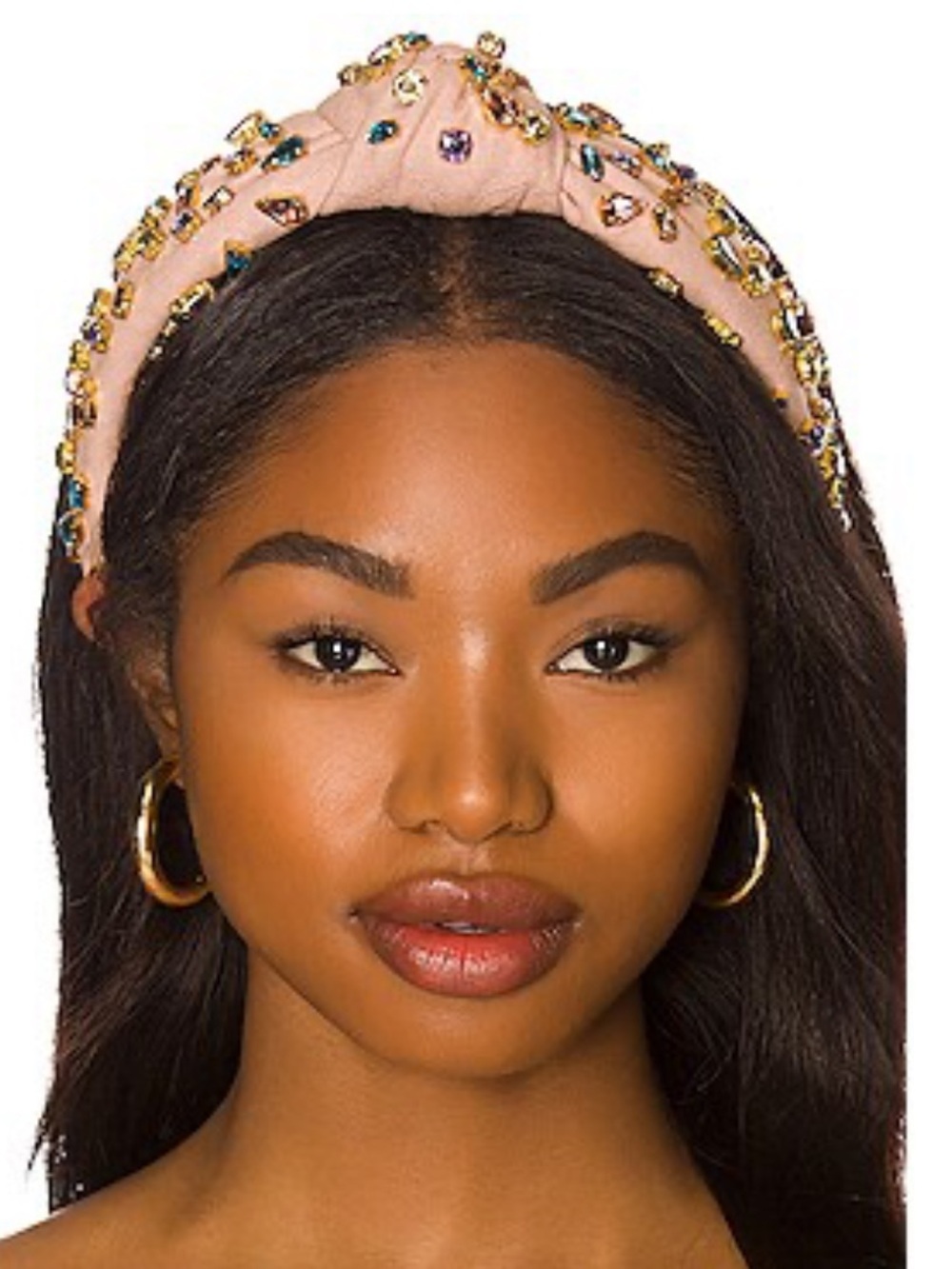 Lele Sadoughi Candy Jeweled Knotted
Headband in Pastel Garden
